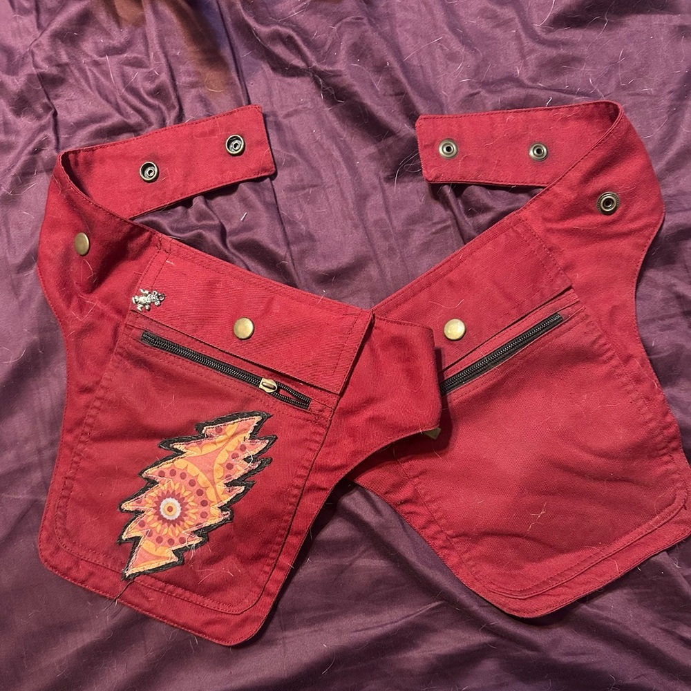 Festival pockets belt Fanny pack hip snap buttons